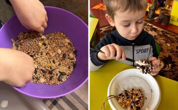 Вихованці Решетилівської філії ПОЕНЦУМ виготовляють годівнички для птахів