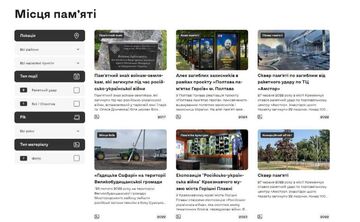 Від «Гадяцького сафарі» до трагедії в «Амсторі»: як Полтавщина презентована на цифровій мапі «Місця Пам’яті»