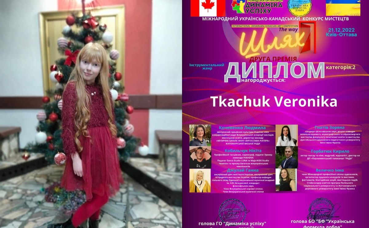 Вихованка школи мистецтв Вєроніка Ткачук завоювала два «срібла» на міжнародних конкурсах піаністів