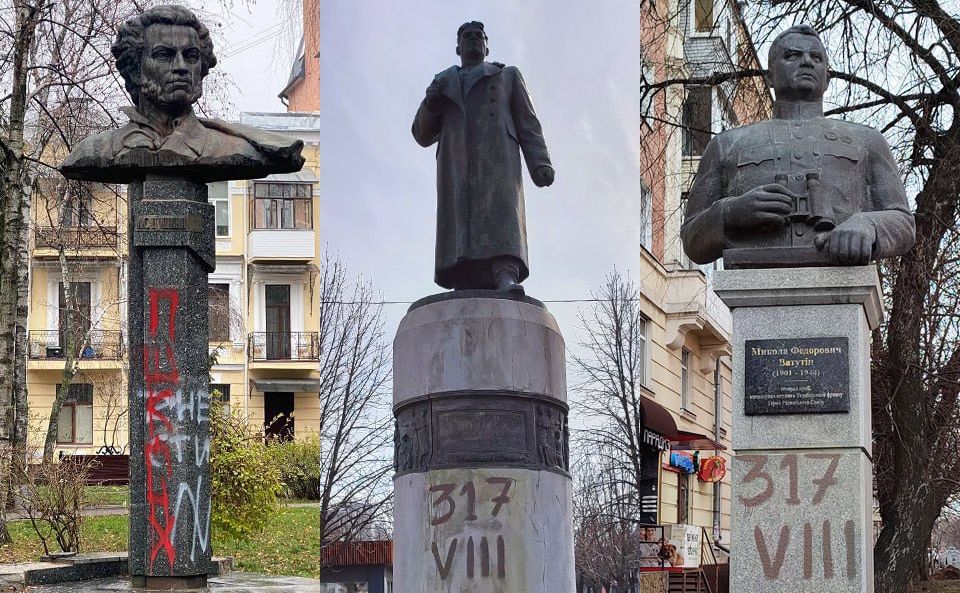 У Полтаві таки демонтують пам’ятники Зигіну, Ватутіну й Пушкіну