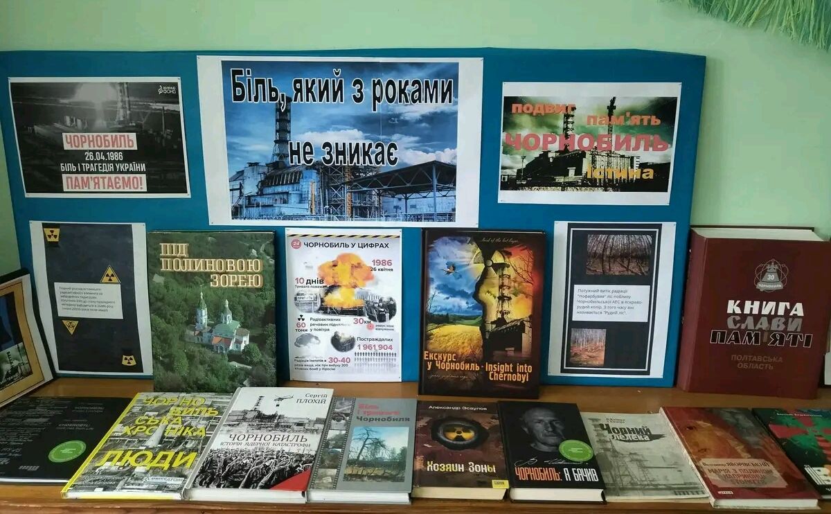 У бібліотеках презентували виставки до Дня пам’яті Чорнобильської трагедії