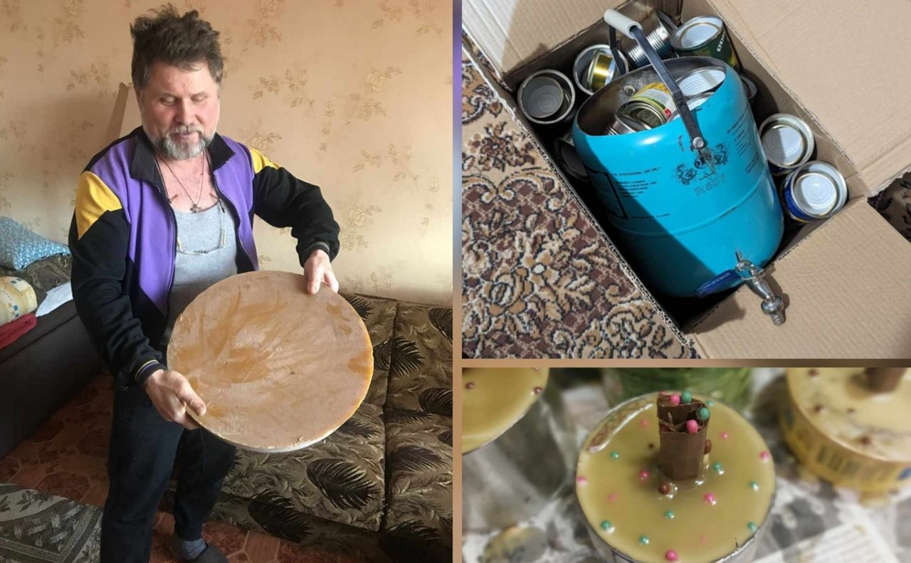Родина Легких виготовляє окопні свічки на фронт