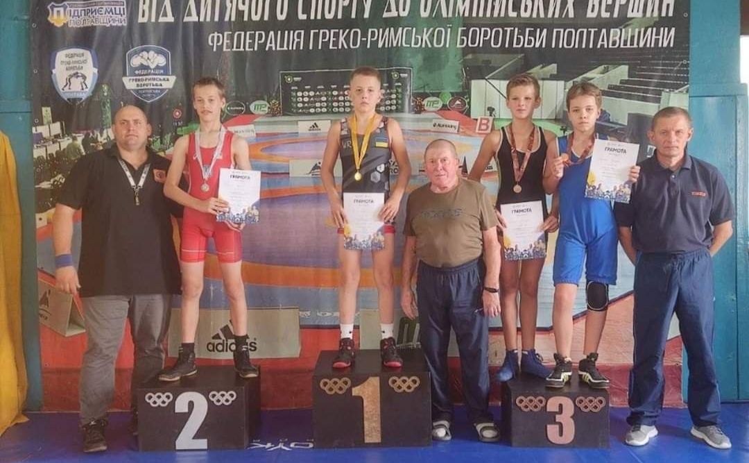 У борців з Решетилівки — повний комплект нагород Чемпіонату Полтавської області