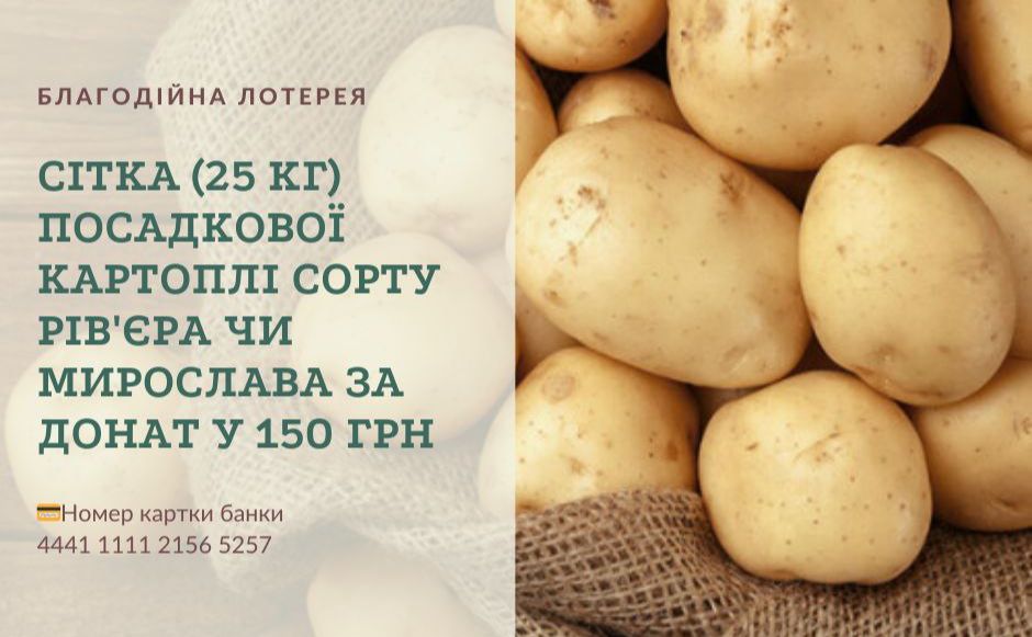 Сітка посадкової картоплі — за донат на авто Олександра Саламатіна