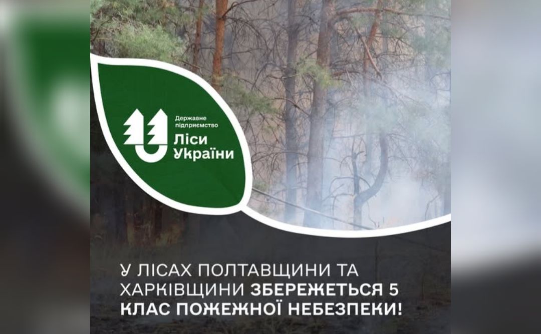 У лісах Полтавщини оголошено найвищий рівень пожежної небезпеки