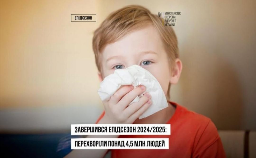 В Україні на ГРВІ перехворіли понад 4,6 млн людей
