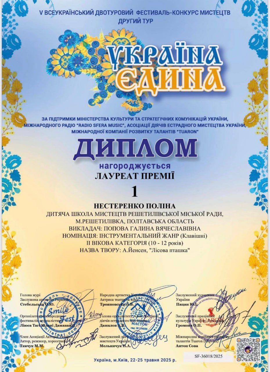 Юні музикантки із Решетилівки завоювали перемоги на Всеукраїнському конкурсі