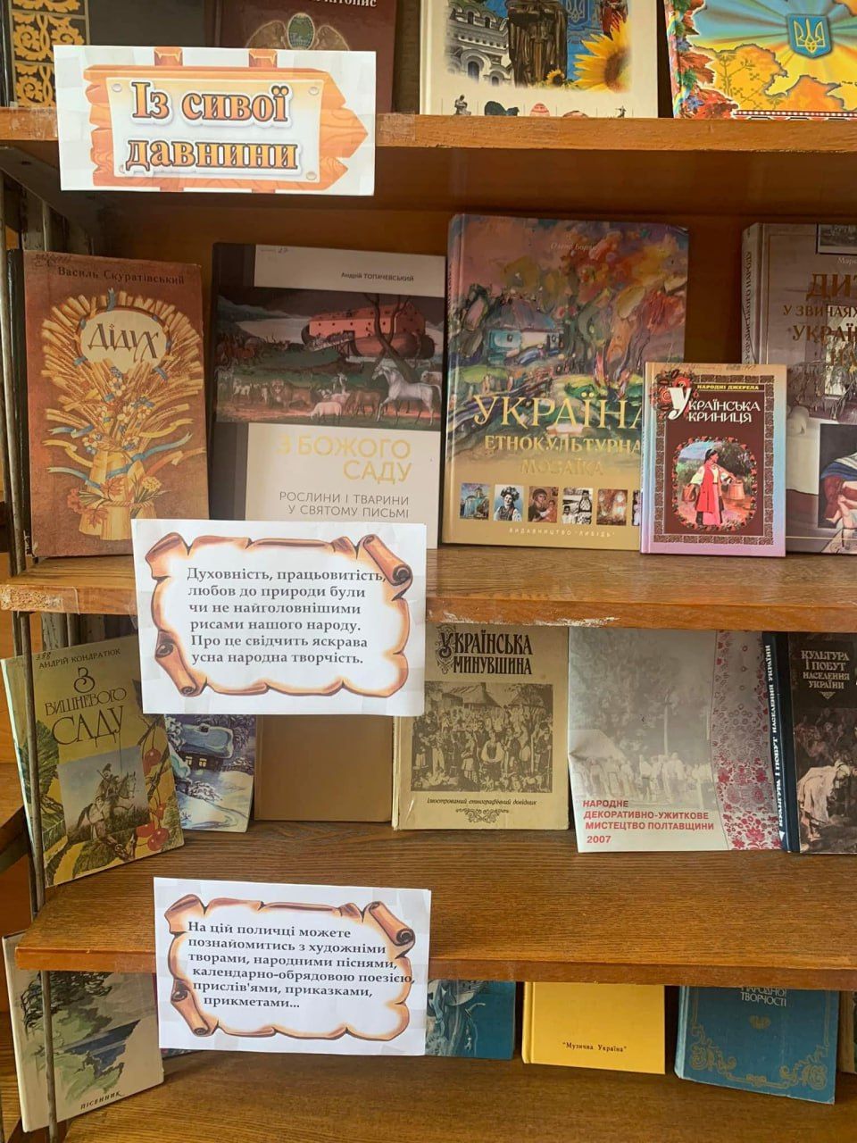 «З батьківської криниці»: у Сухорабівці презентували книжкову виставку