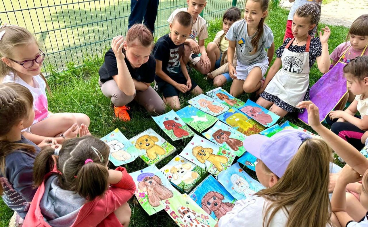 Із решетилівськими дітлахами говорили про творчість художника Брайтона Рівʼєра