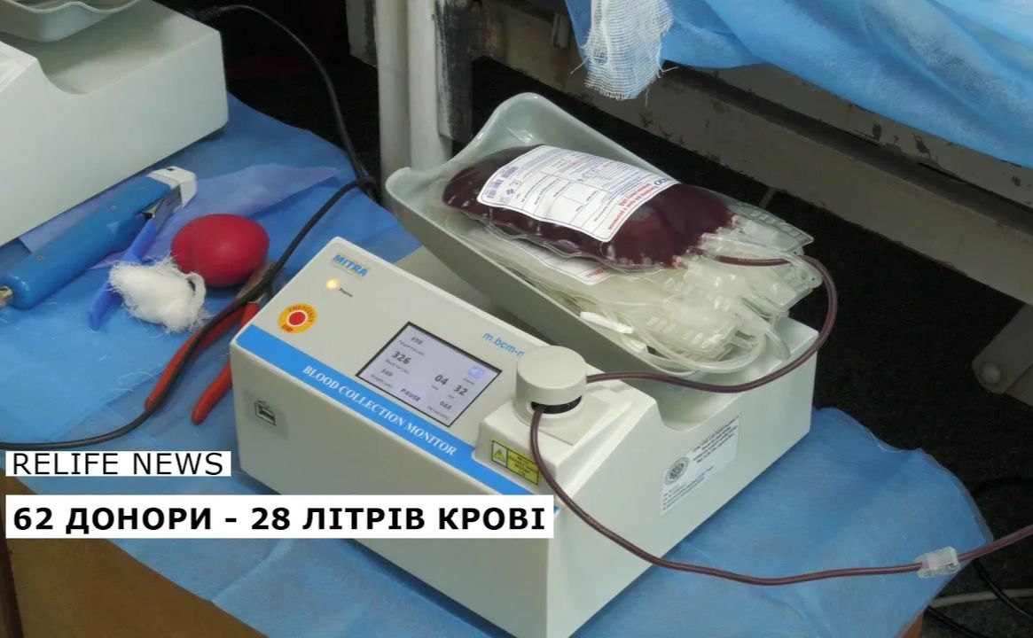 62 донори — 28 літрів крові