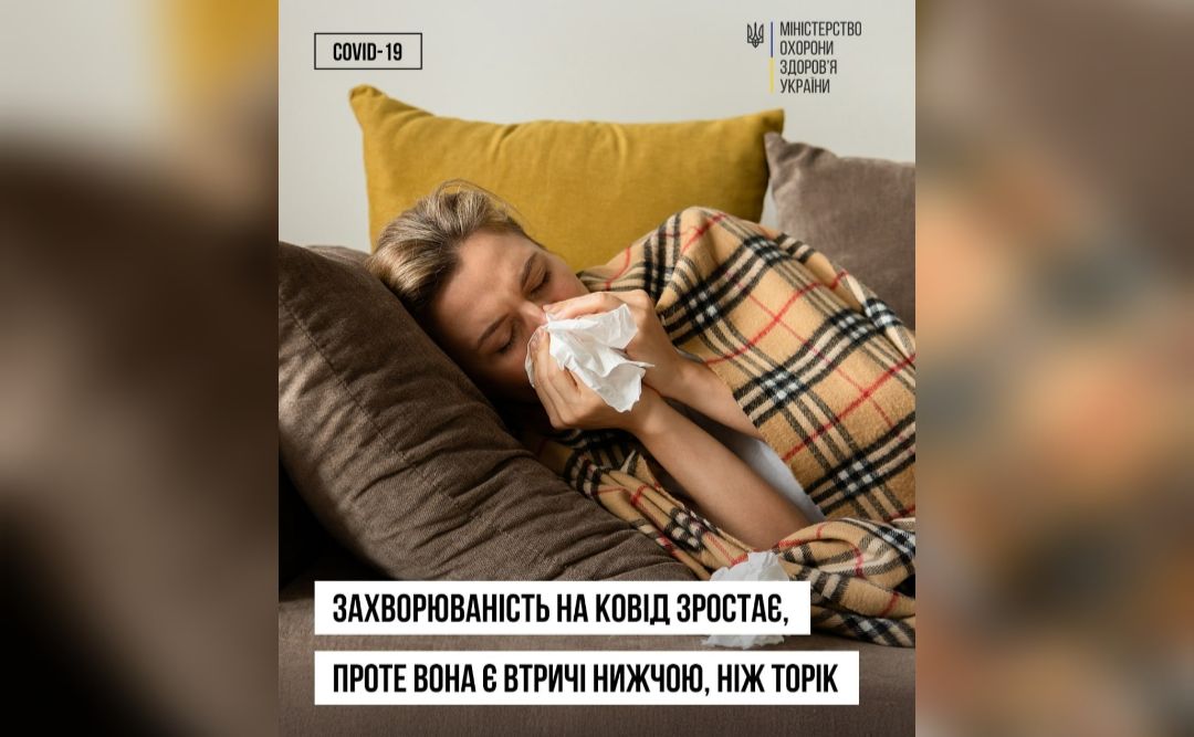 В Україні зростає захворюваність на COVID-19
