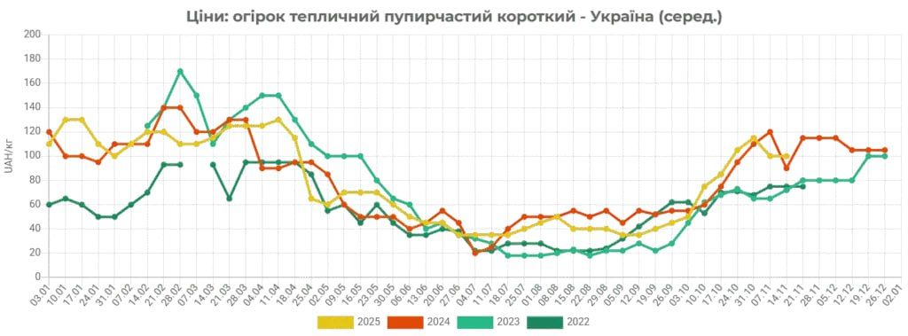 В Україні зростають ціни на огірки