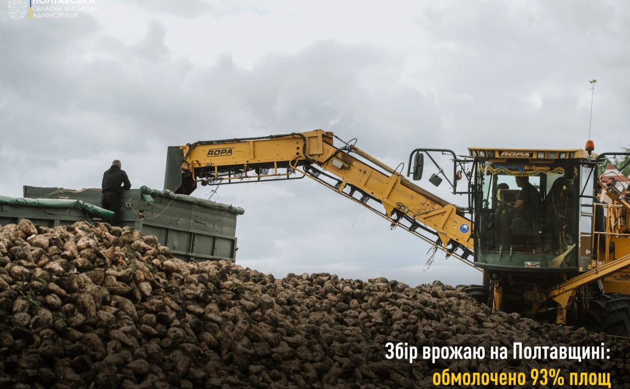 На Полтавщині завершують збір зернових та зернобобових культур