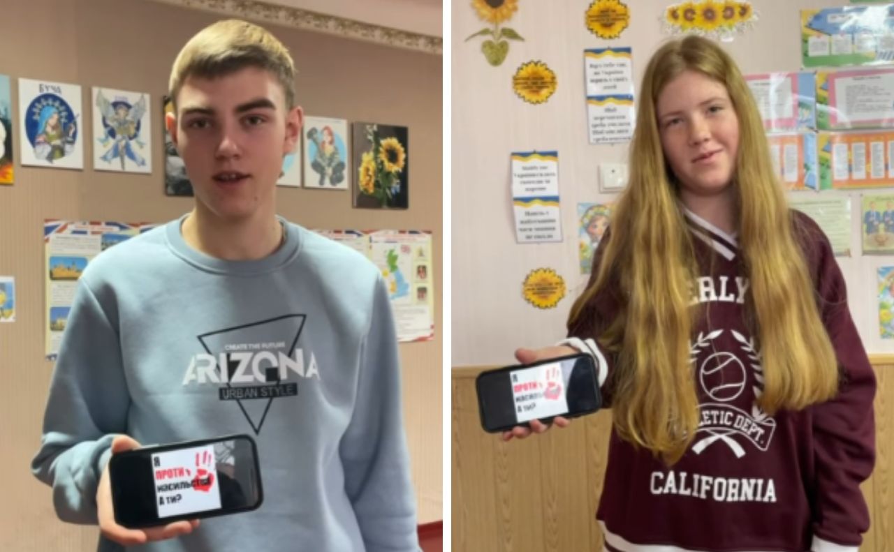 Демидівські школярі запустили флешмоб «Я проти насильства! А ти?»