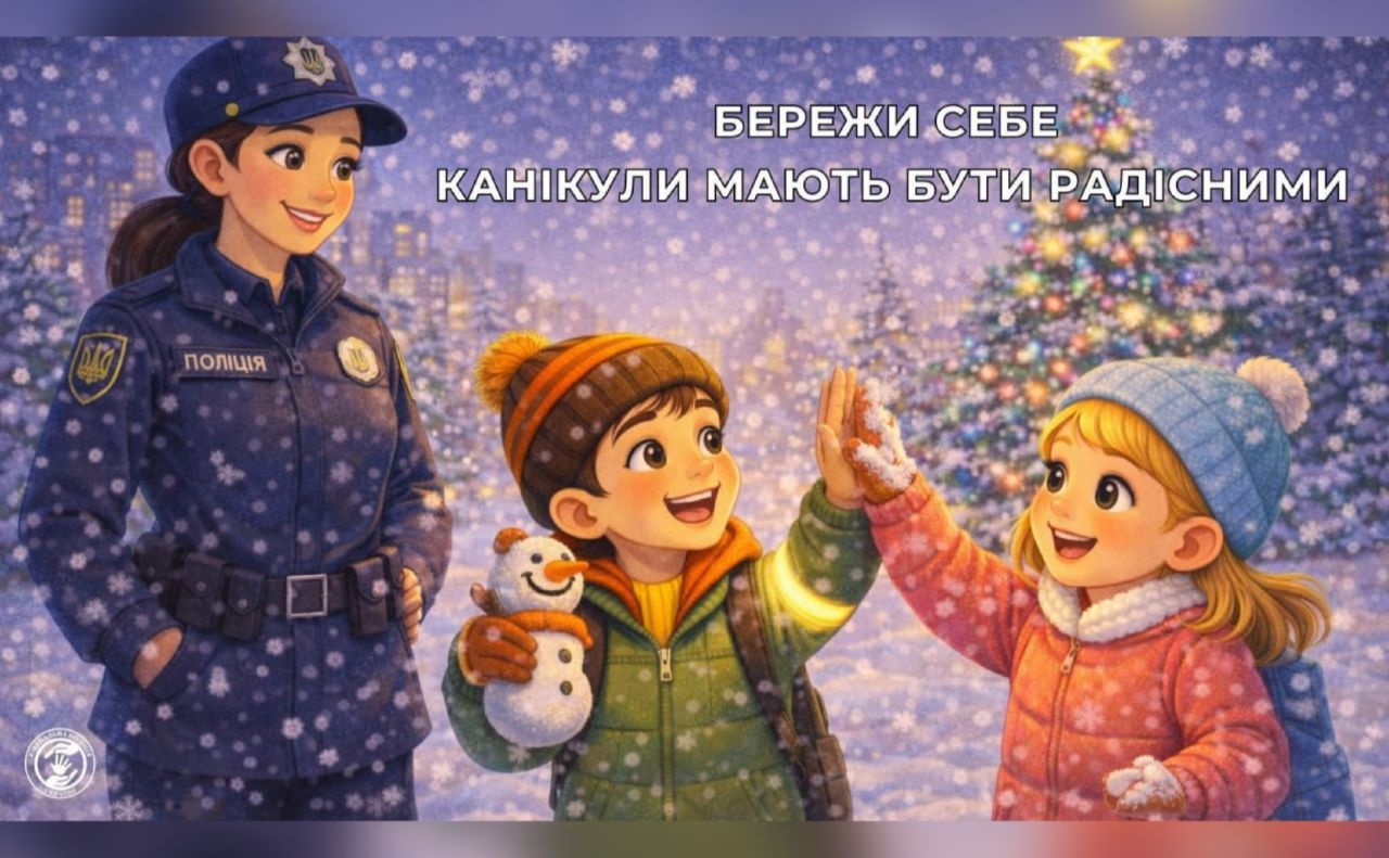 На Полтавщині ювенальні поліцейські нагадали дітям правила безпеки взимку