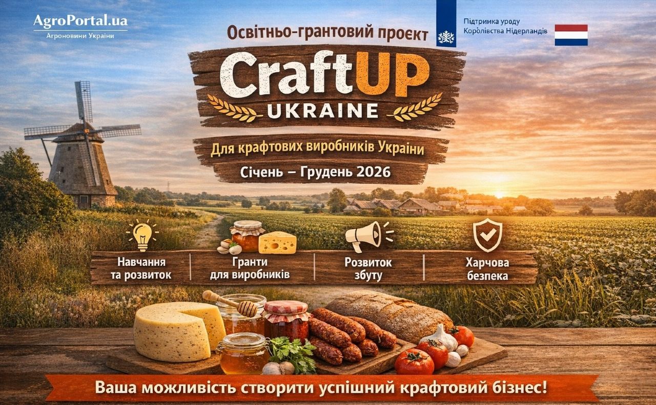 CraftUP Ukraine: стартував грантовий проєкт для крафтових виробників їжі