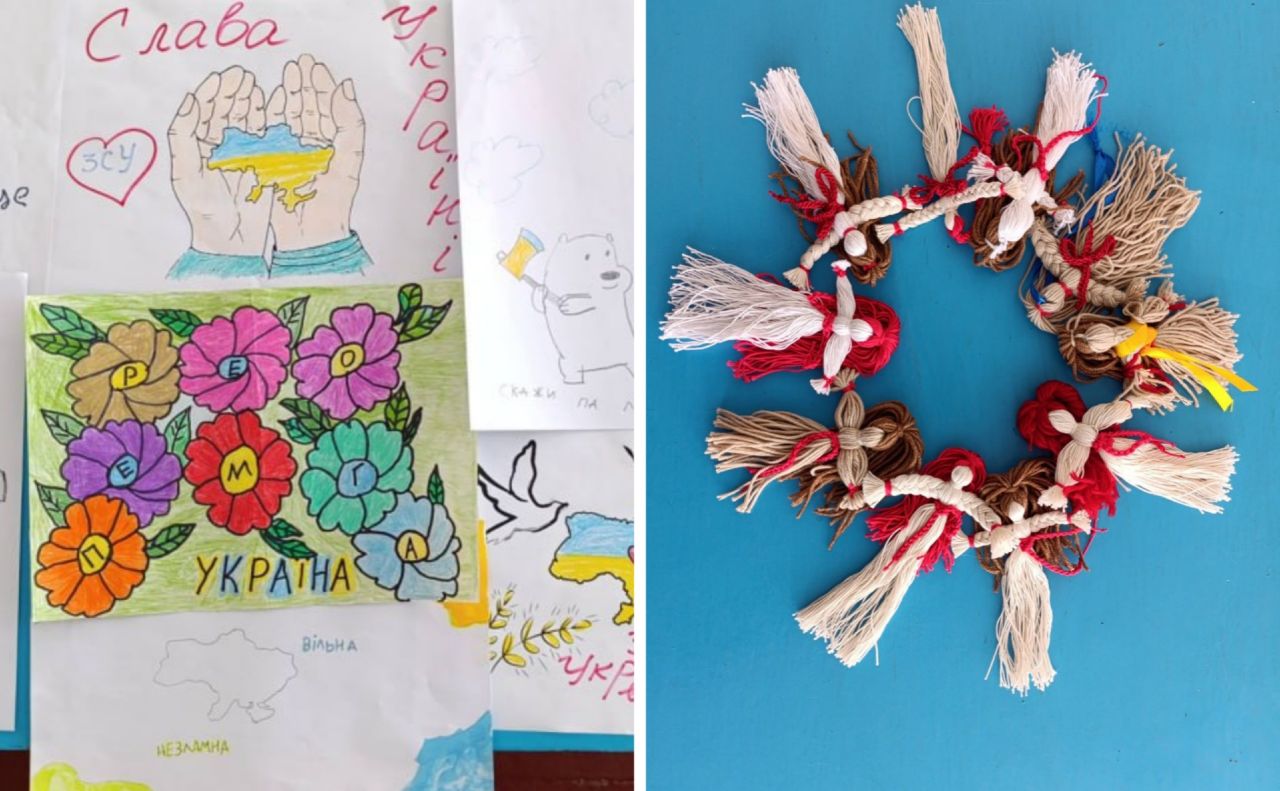 Остап’євські школярі виготовляють обереги для ЗСУ