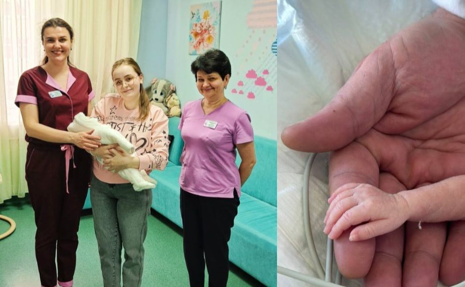 З перинатального центру виписали дівчинку, яка народилась з вадою серця і вагою менше кілограма