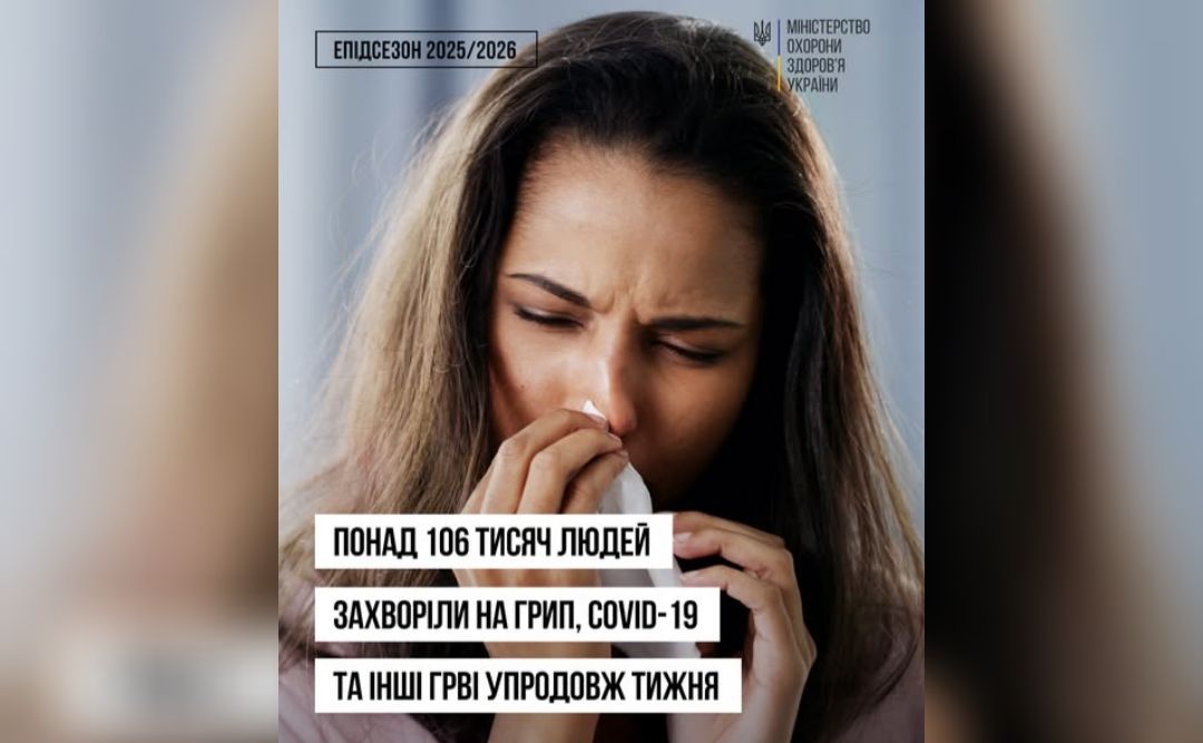 В Україні зменшується кількість хворих на грип та ГРВ