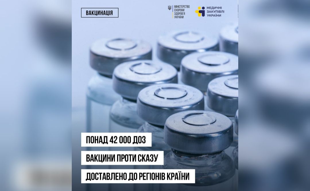 У травні понад 42 000 доз вакцини проти сказу доставлено до регіонів