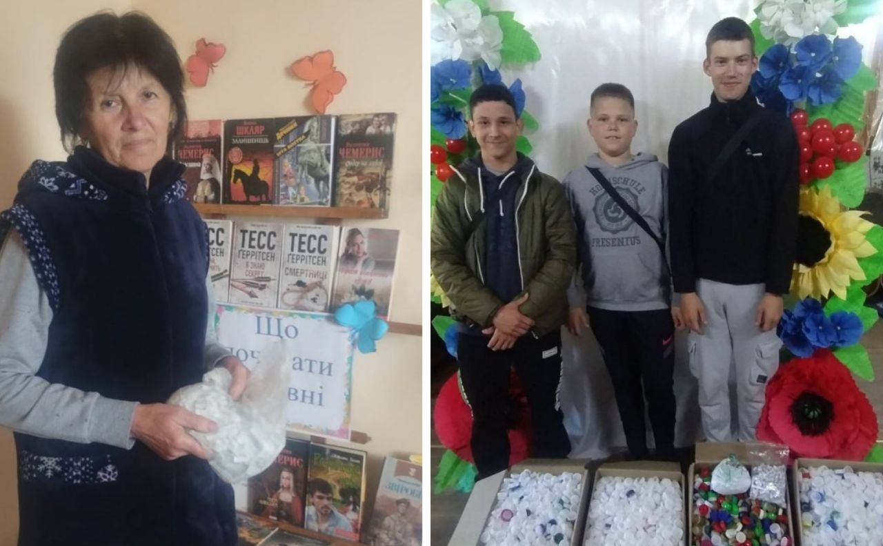 Із Шамраївки відправили пластикові кришечки на передобку