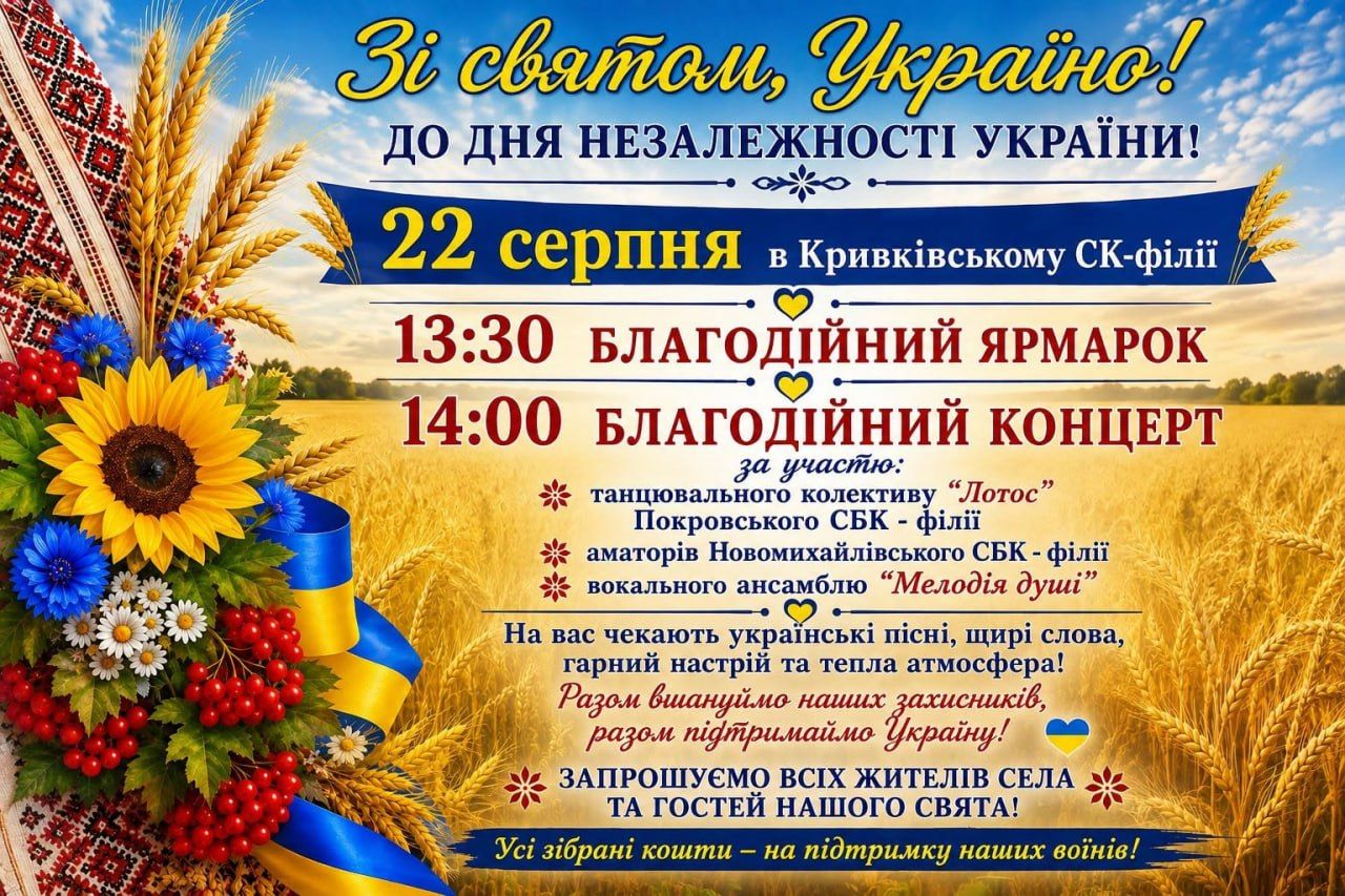 На вихідних у громаді влаштують благодійні заходи на підтримку ЗСУ