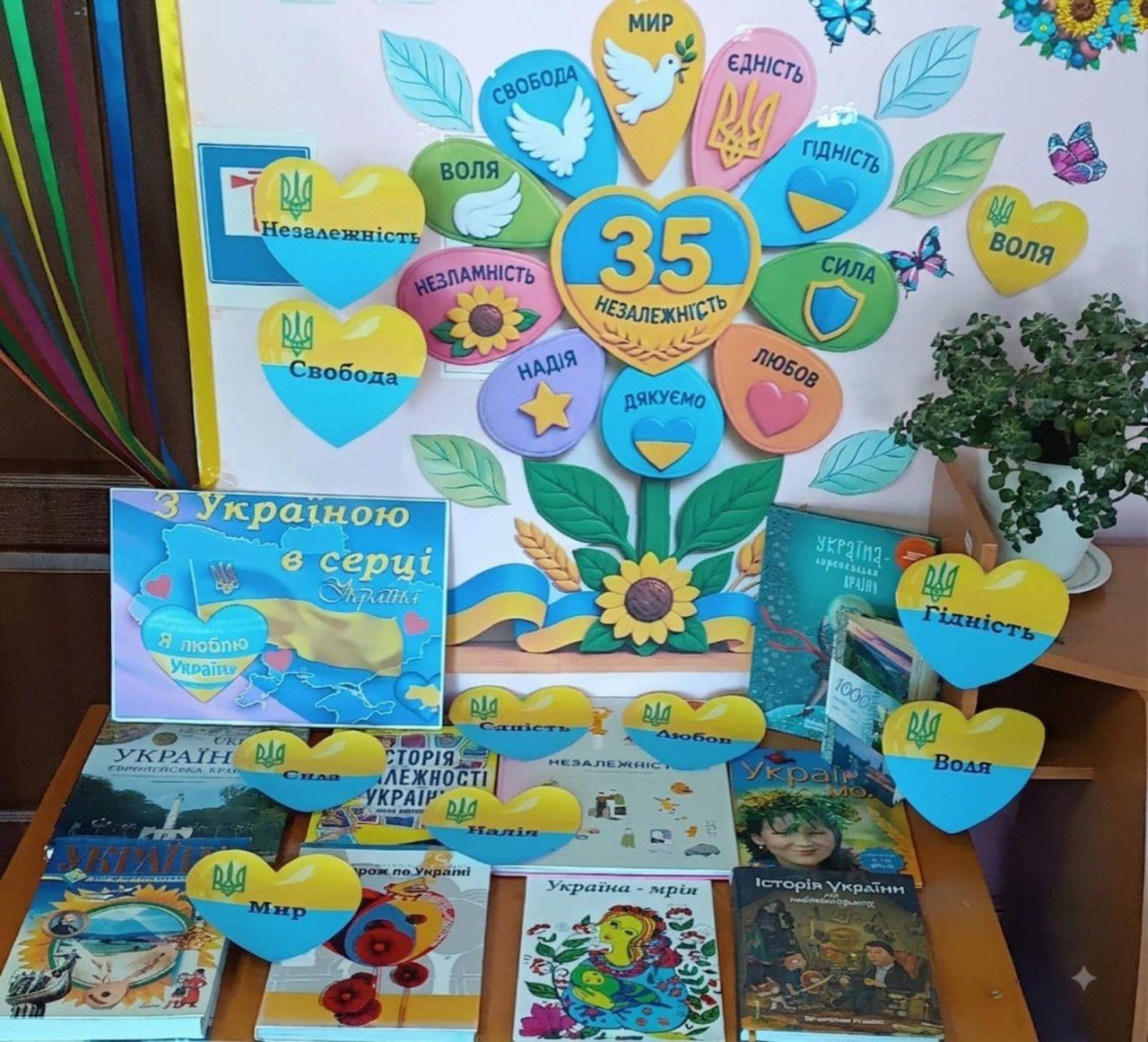 У книгозбірнях громади презентували виставки до Дня прапора та Дня незалежності