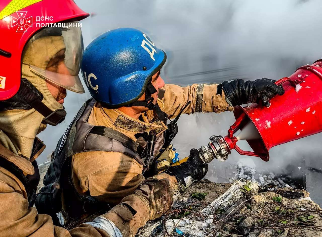 Ворог завдав удару по об’єкту енергетики та промислових підприємствах на Полтавщині