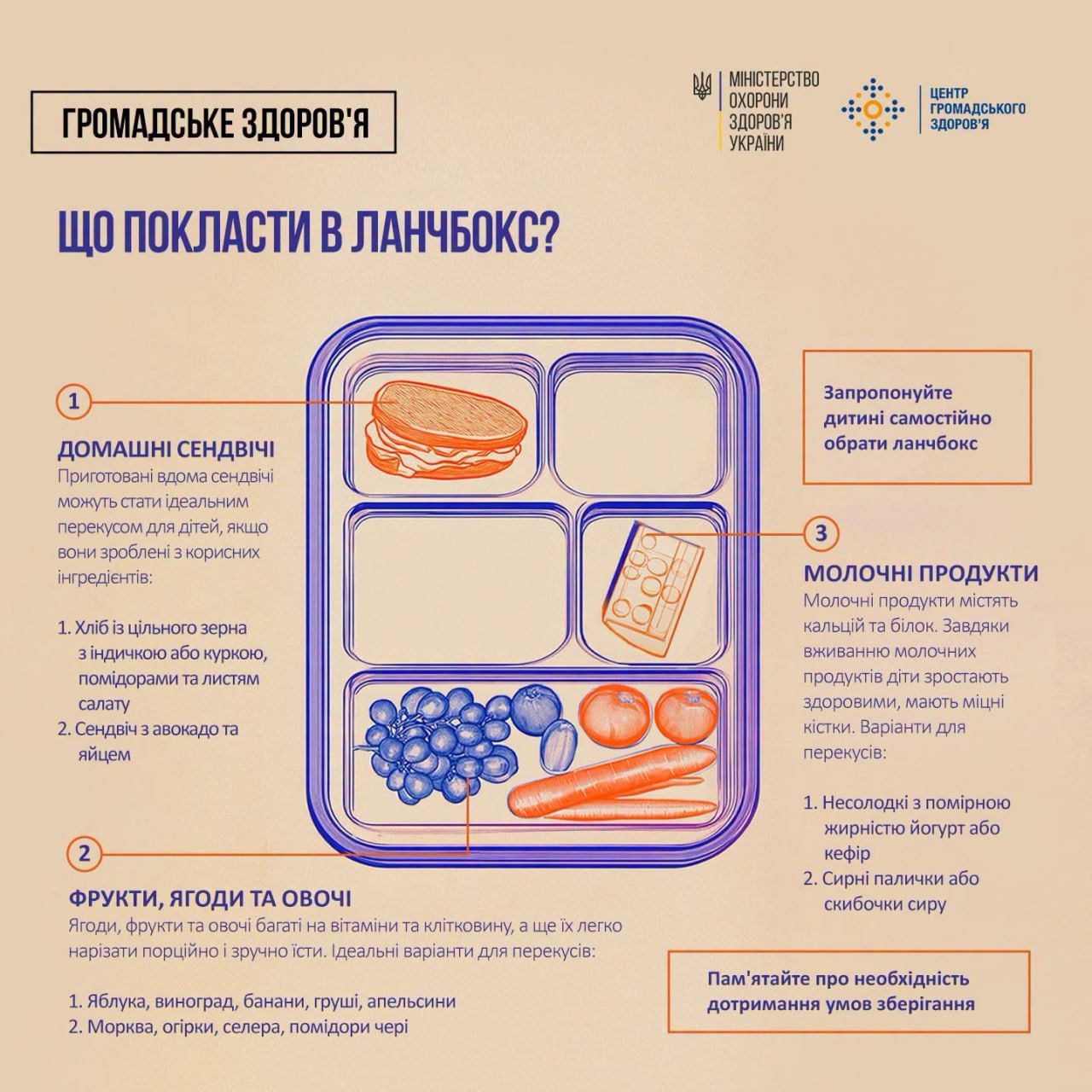 Як скласти корисний ланч-бокс для школяра: поради від МОЗ