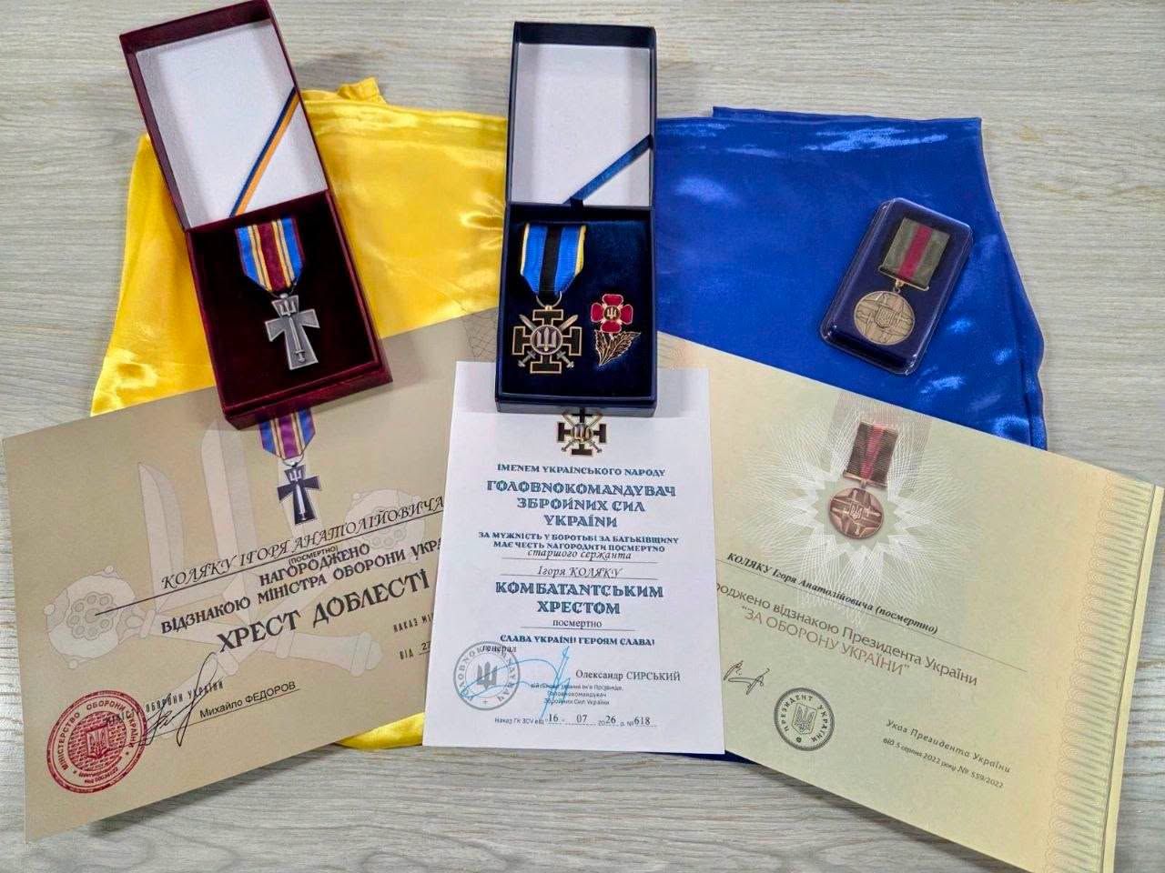 Загиблого захисника з Решетилівки Ігоря Коляку посмертно відзначили трьома високими нагородами